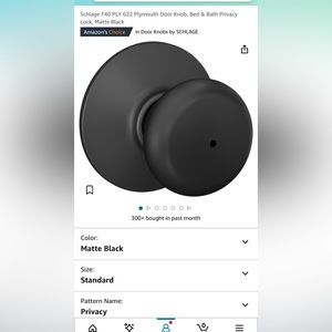 Schlage Plymouth Privacy Doorknob